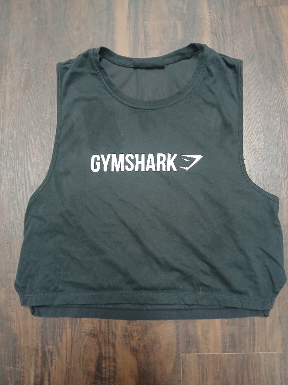 Gymshark Black Tank Top with White Logo
